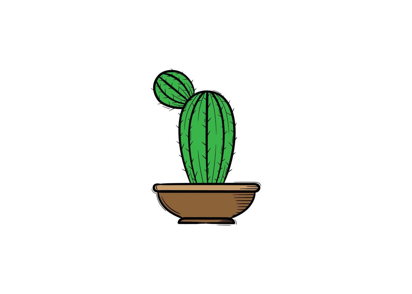 Cactus hand drawn illustration sketch vector design