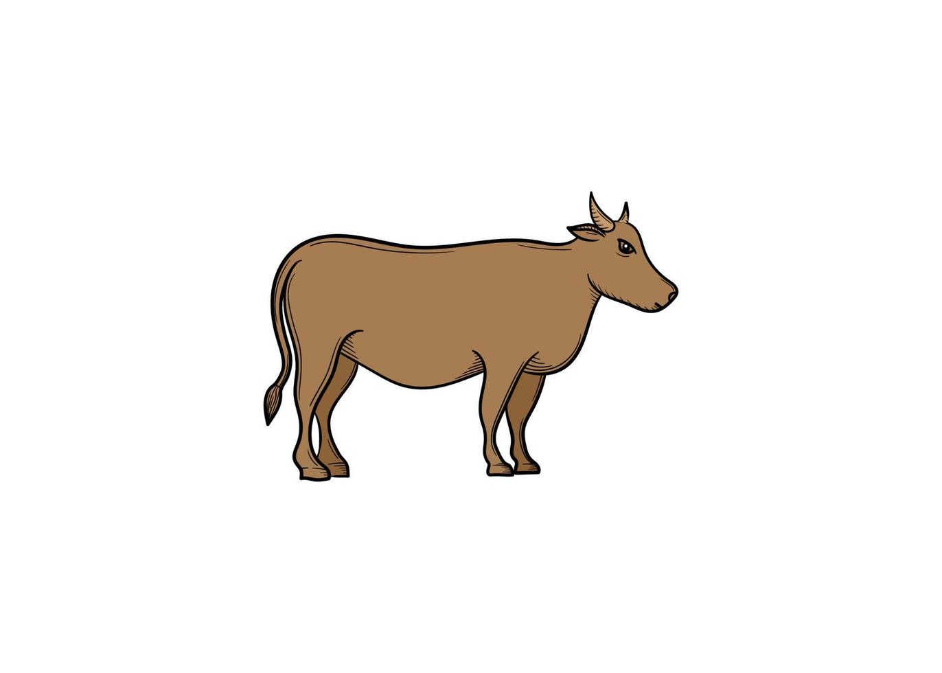 Cow hand drawn illustration sketch vector design