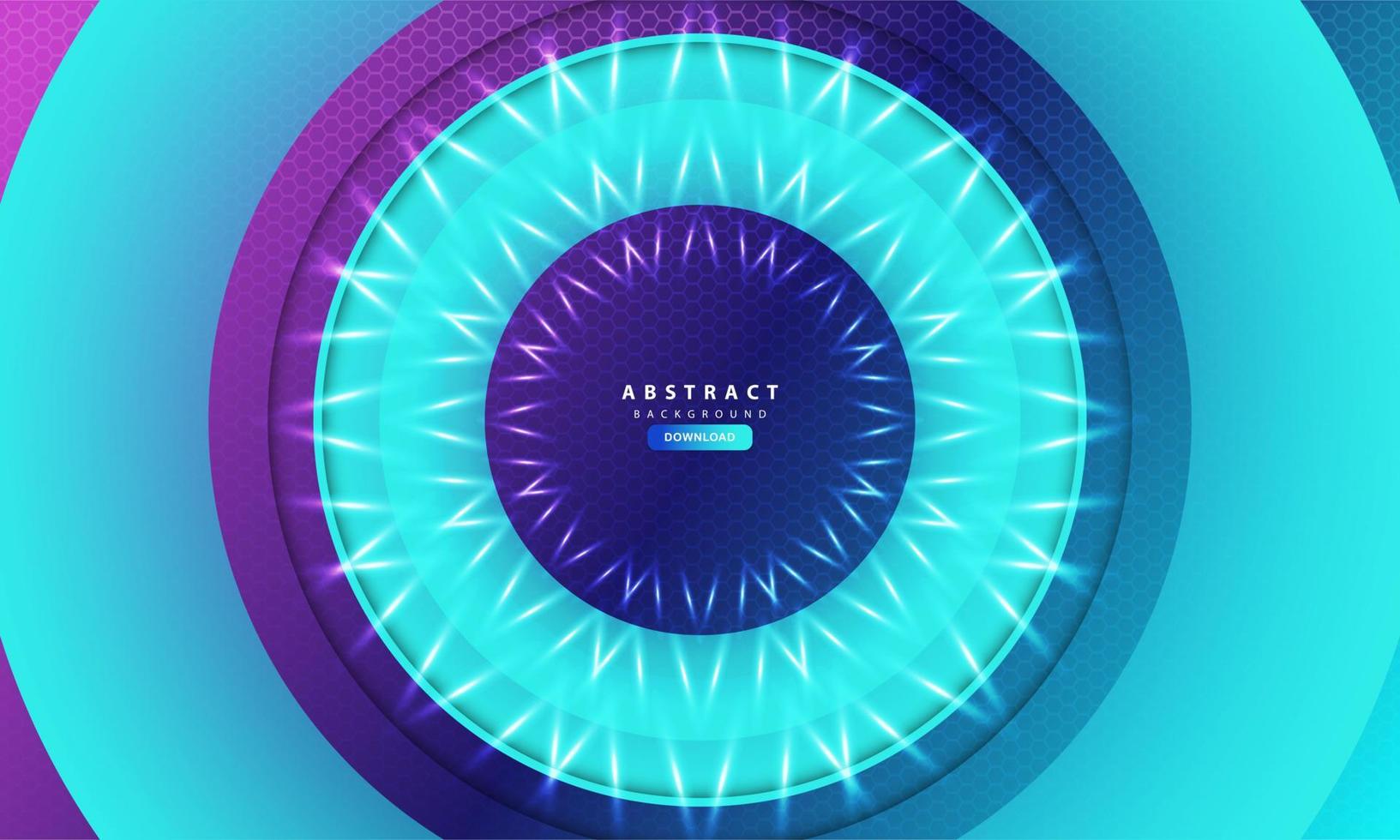 Geometric abstract hexagon background with  circle blue vector