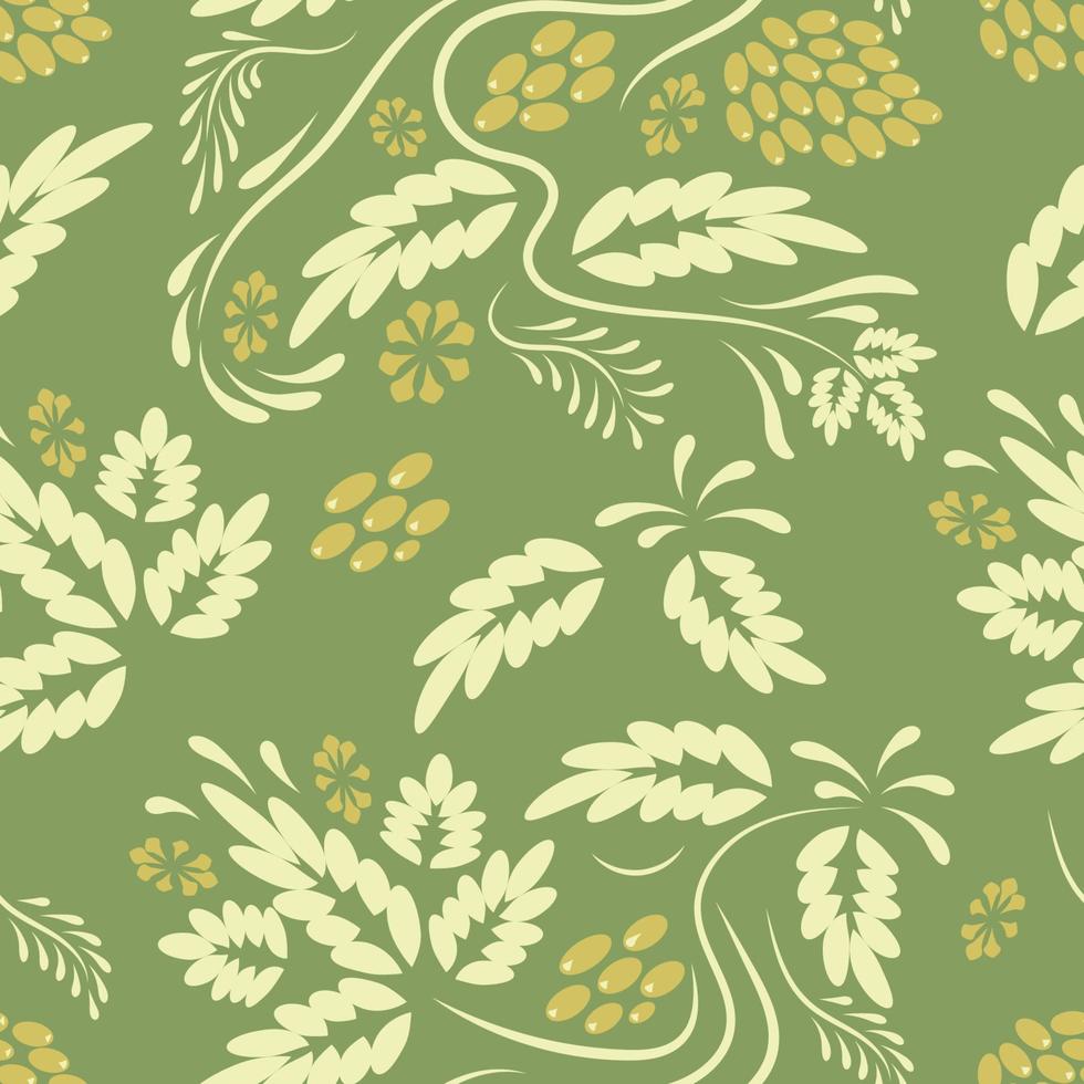 Folk flowers pattern Floral surface design Seamless pattern vector