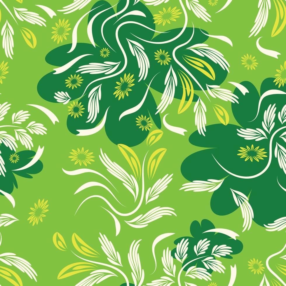 Folk flowers pattern Floral surface design Seamless pattern vector