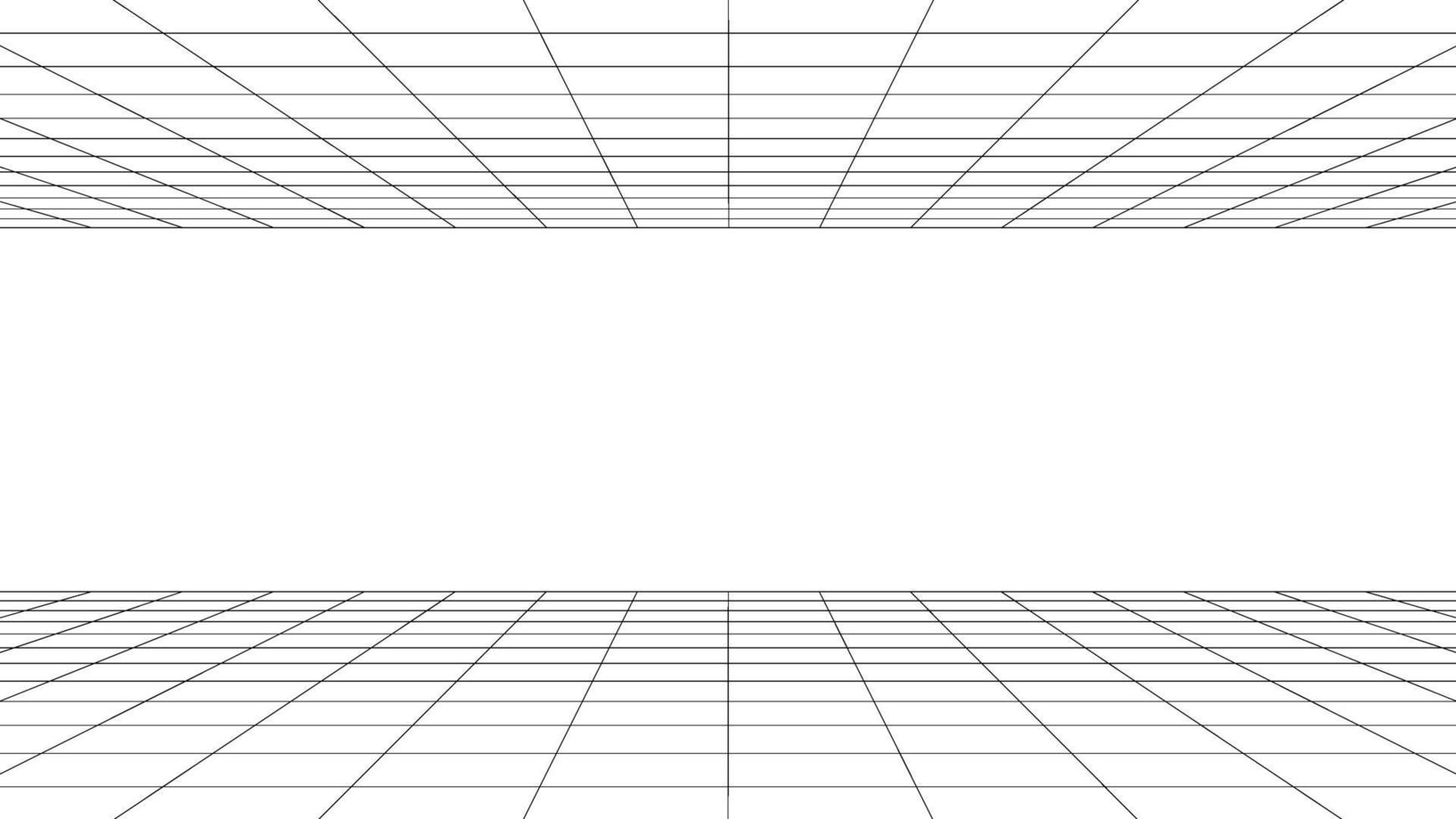 Empty futuristic digital horizontal gap white background with black grid space line color surface. Network cyber technology. banner, cover, terrain, sci-fi, wireframe, and related to background. vector