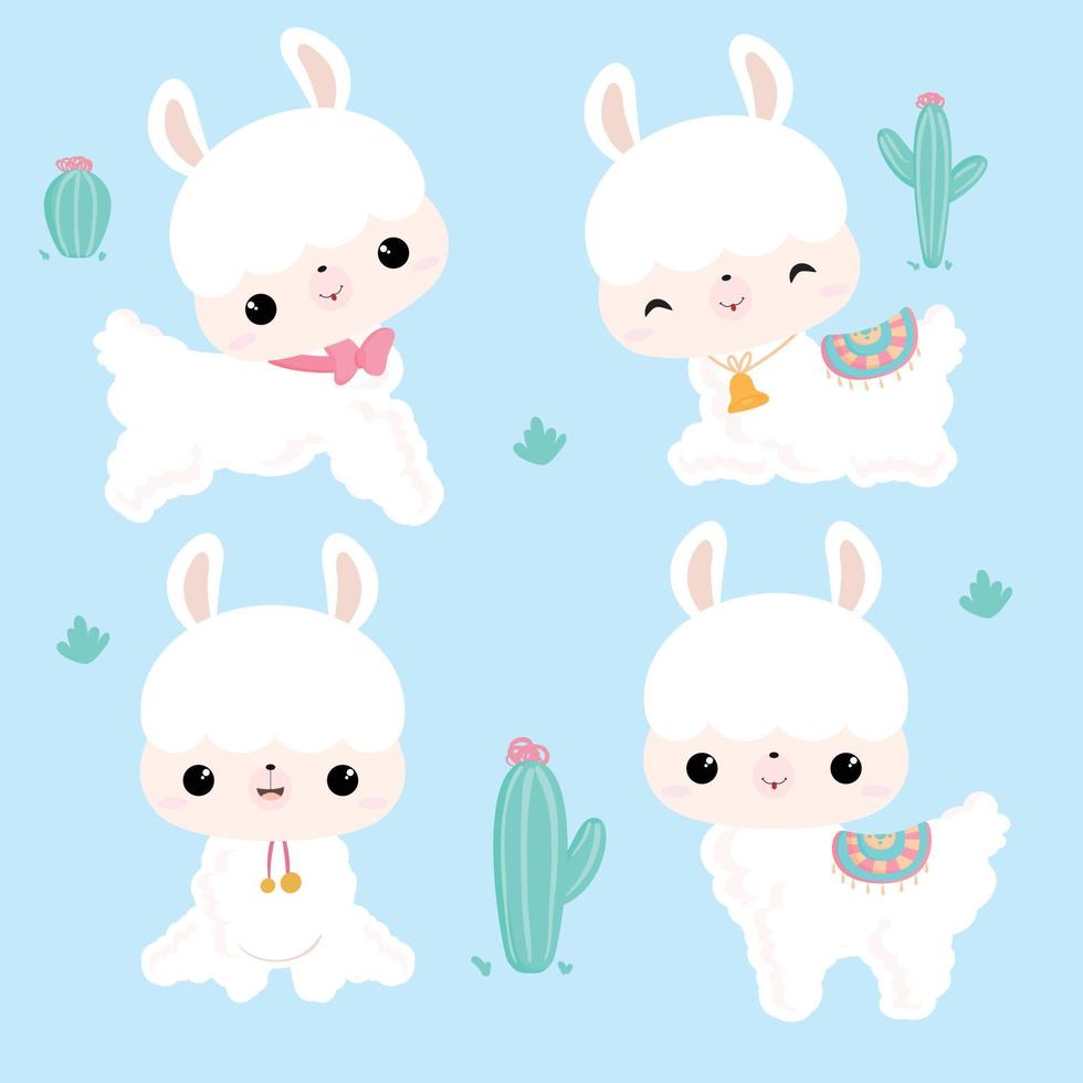 Cute Baby Alpaca vector