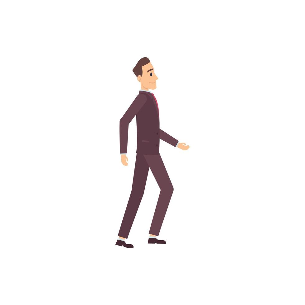 Running man businessman fast running keyframe animation 2d cartoon flat ...