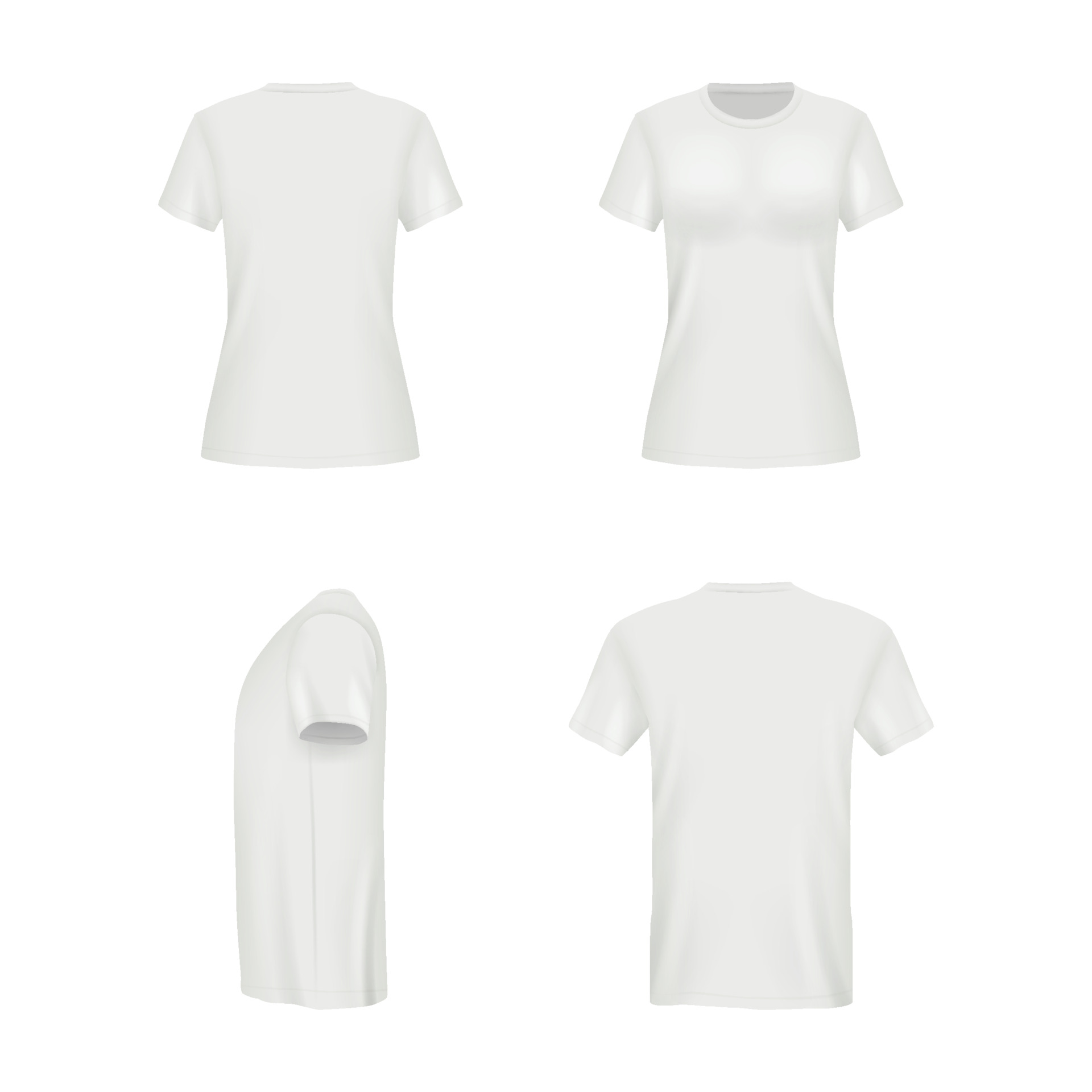 Realistic white t-shirts design 3605356 Vector Art at Vecteezy
