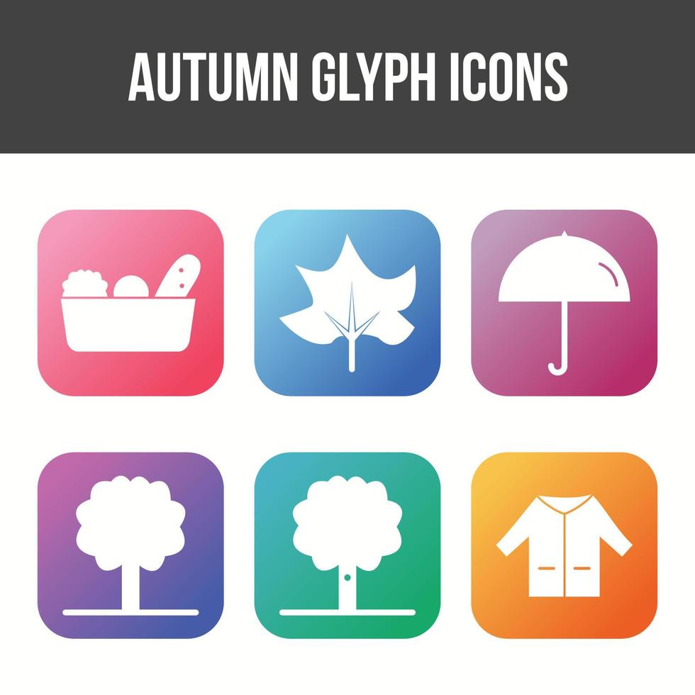 Unique Autumn Vector Icon Set