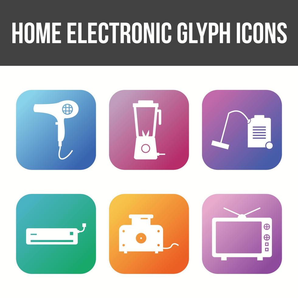 Unique Home electronics Vector Icon Set