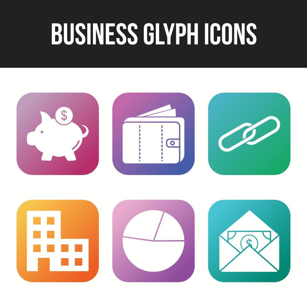 Unique Business vector icon set for commercial use