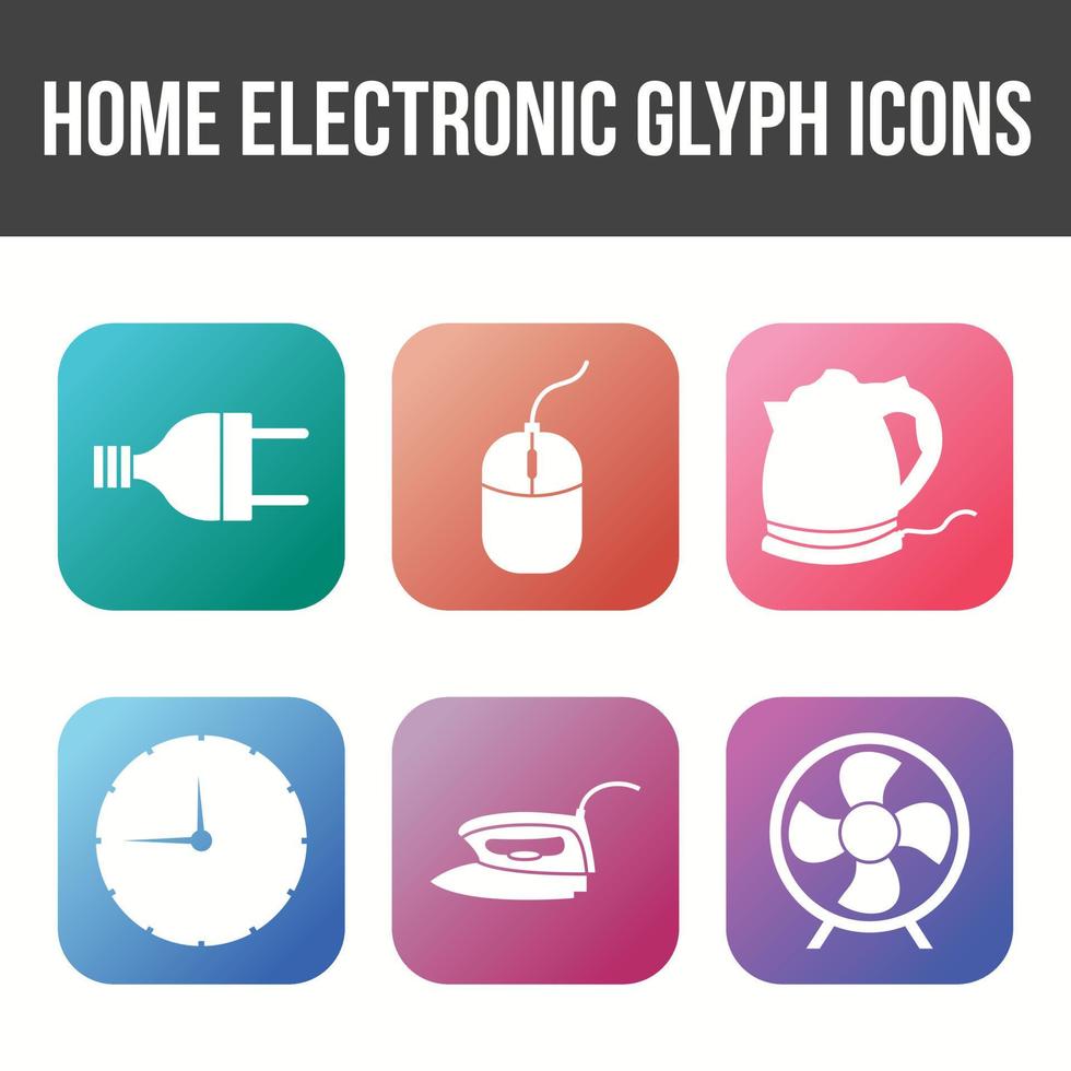 Unique Home electronics Vector Icon Set