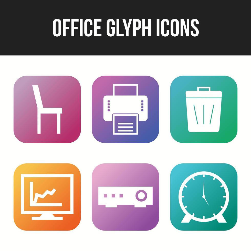 Beautiful Office icons for personal and commercial use. vector