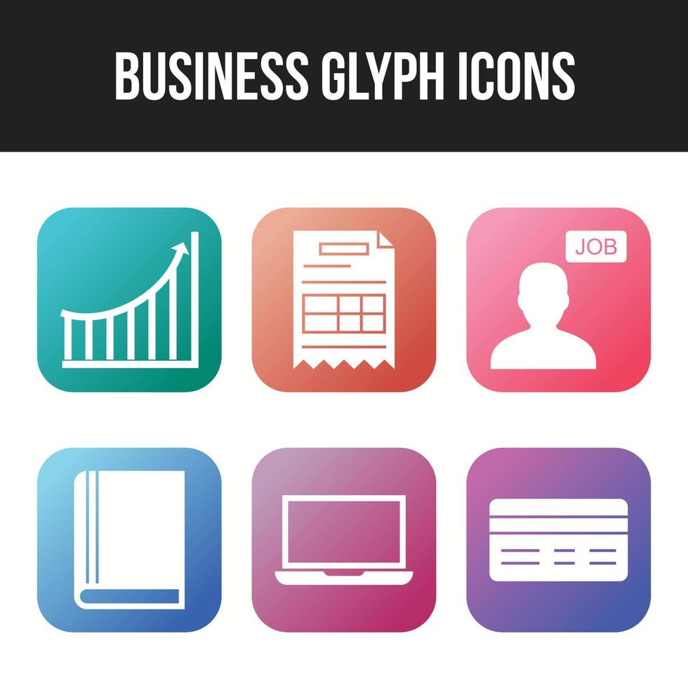 Beautiful 6 icons pack of business vector icons