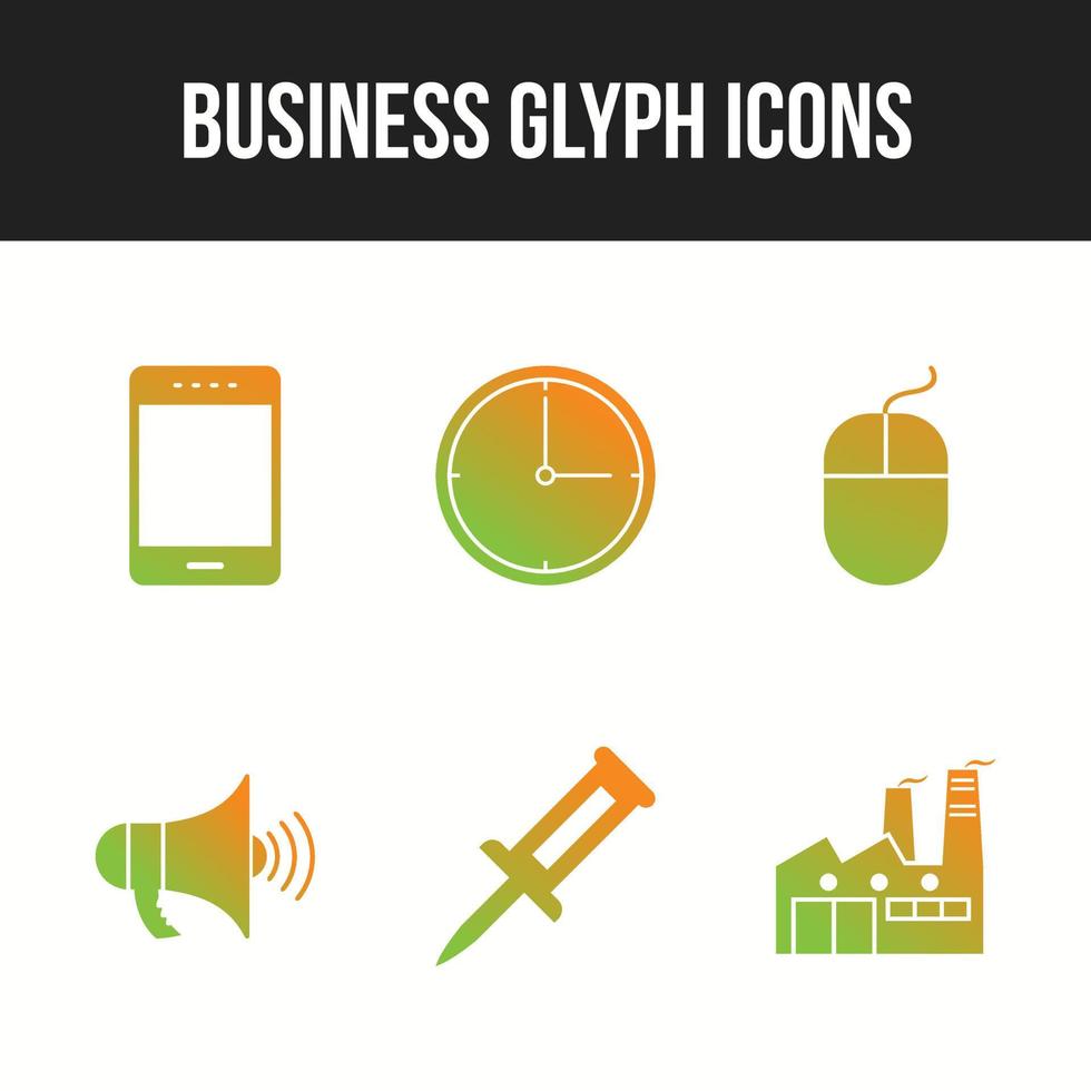 6 Unique vector icons in oe set