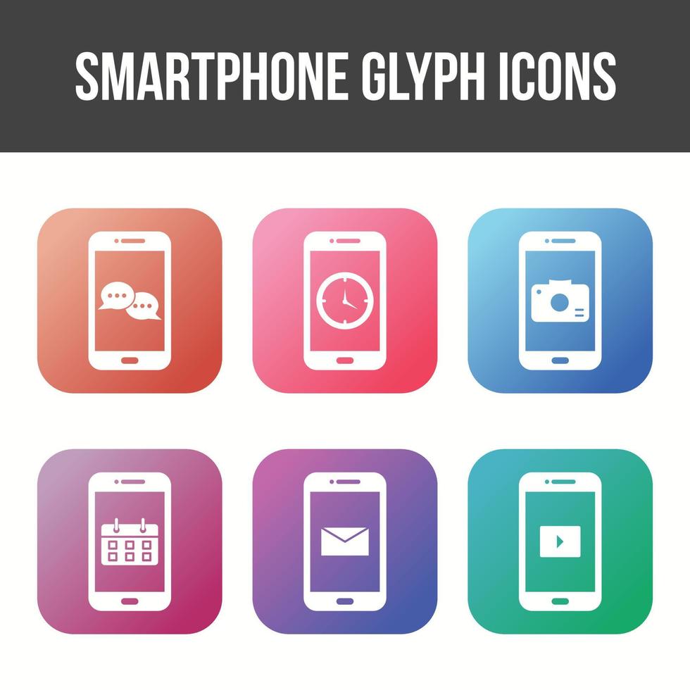 Mobile Apps Vector Icon Set