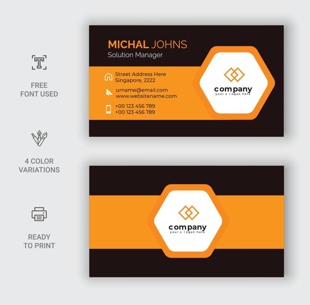 Creative Business card design vector