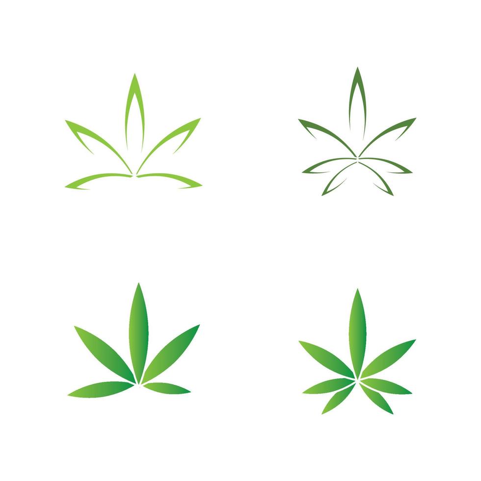 logo de hoja de cannabis vector