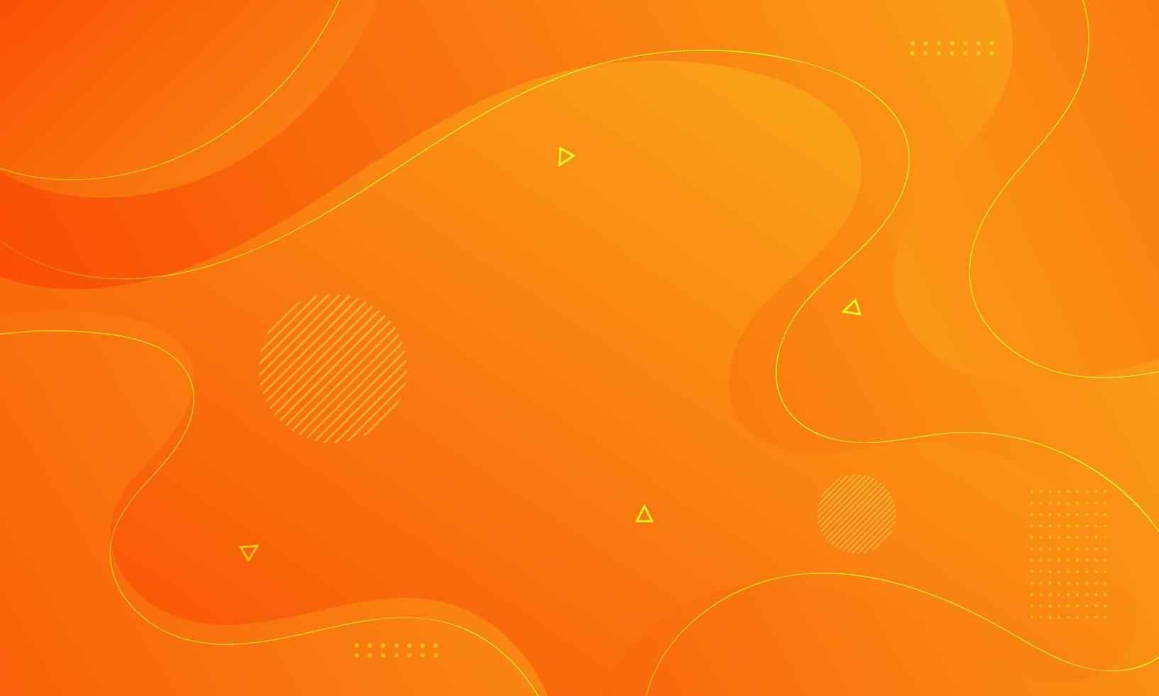 Fondo de onda de fluido naranja abstracto vector