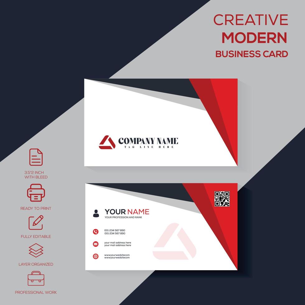 Modern, Corporate business card design vector