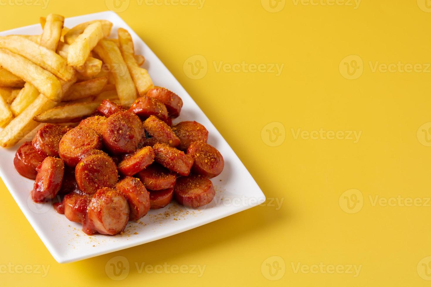 Traditional German currywurst photo