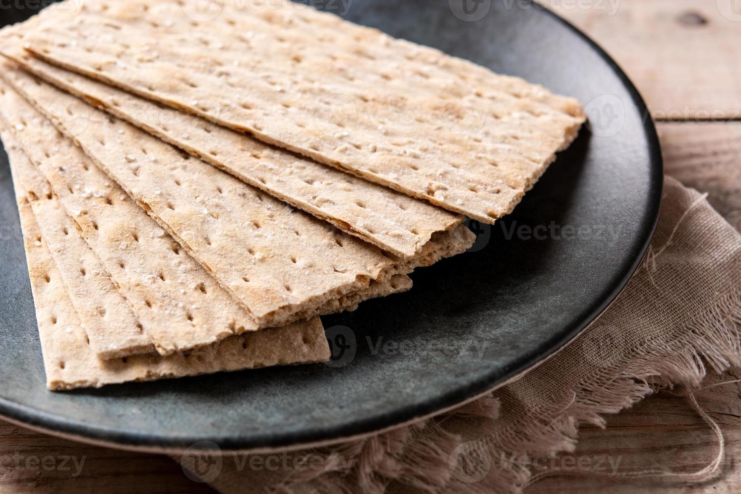 Traditional matzah bread photo