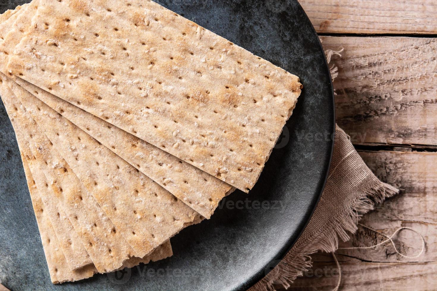 Traditional matzah bread photo