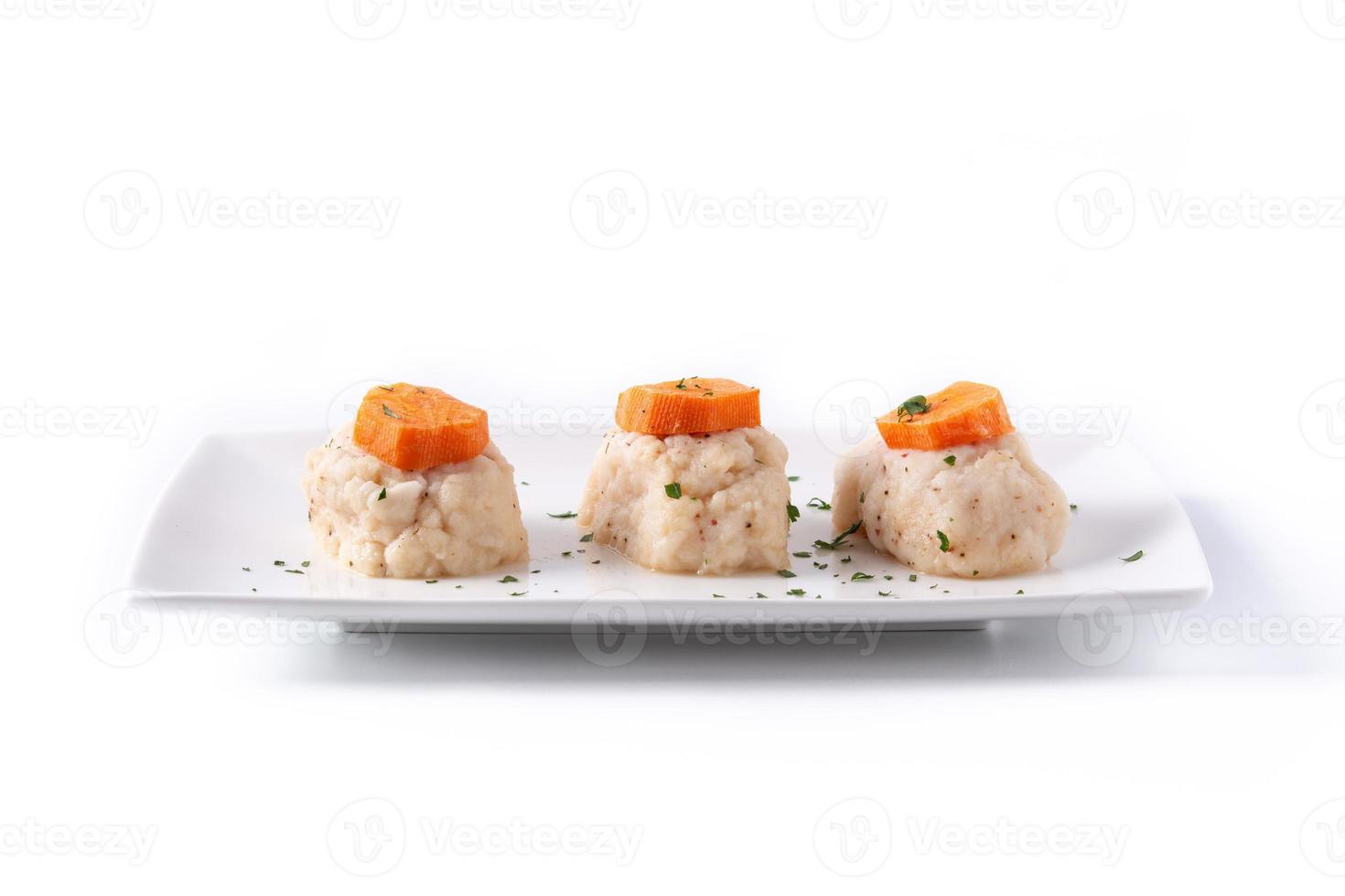 Traditional Jewish gefilte fish photo