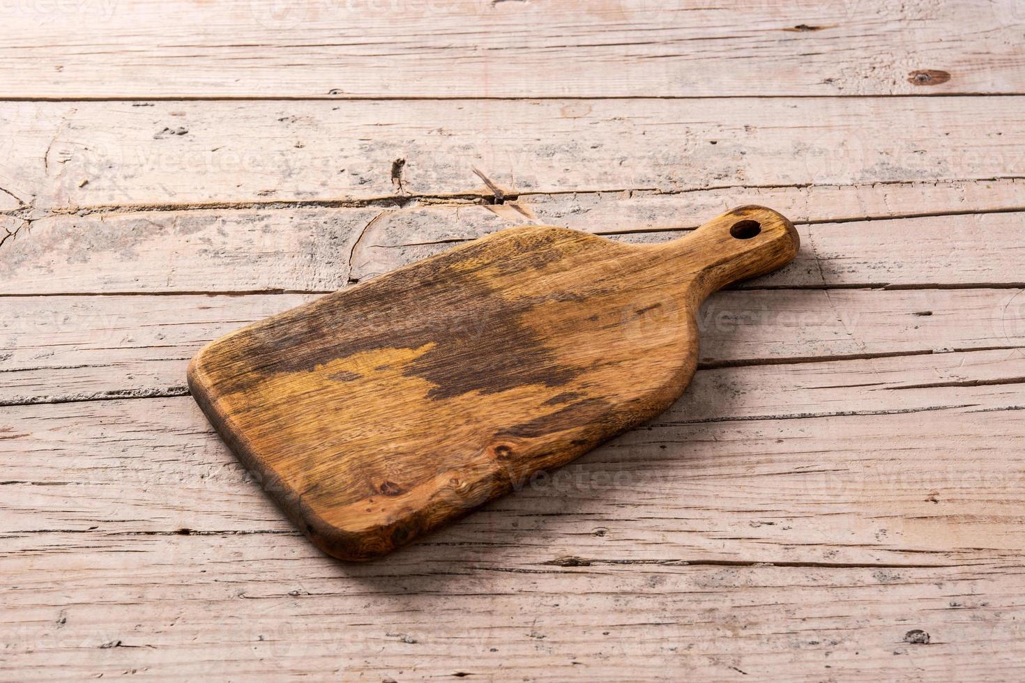 Wooden cutting board photo