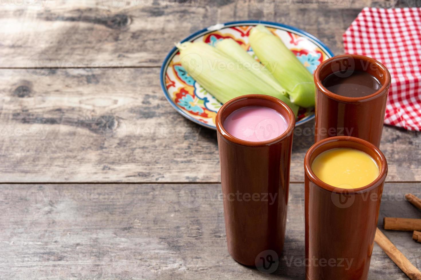 Traditional Mexican atole drink photo