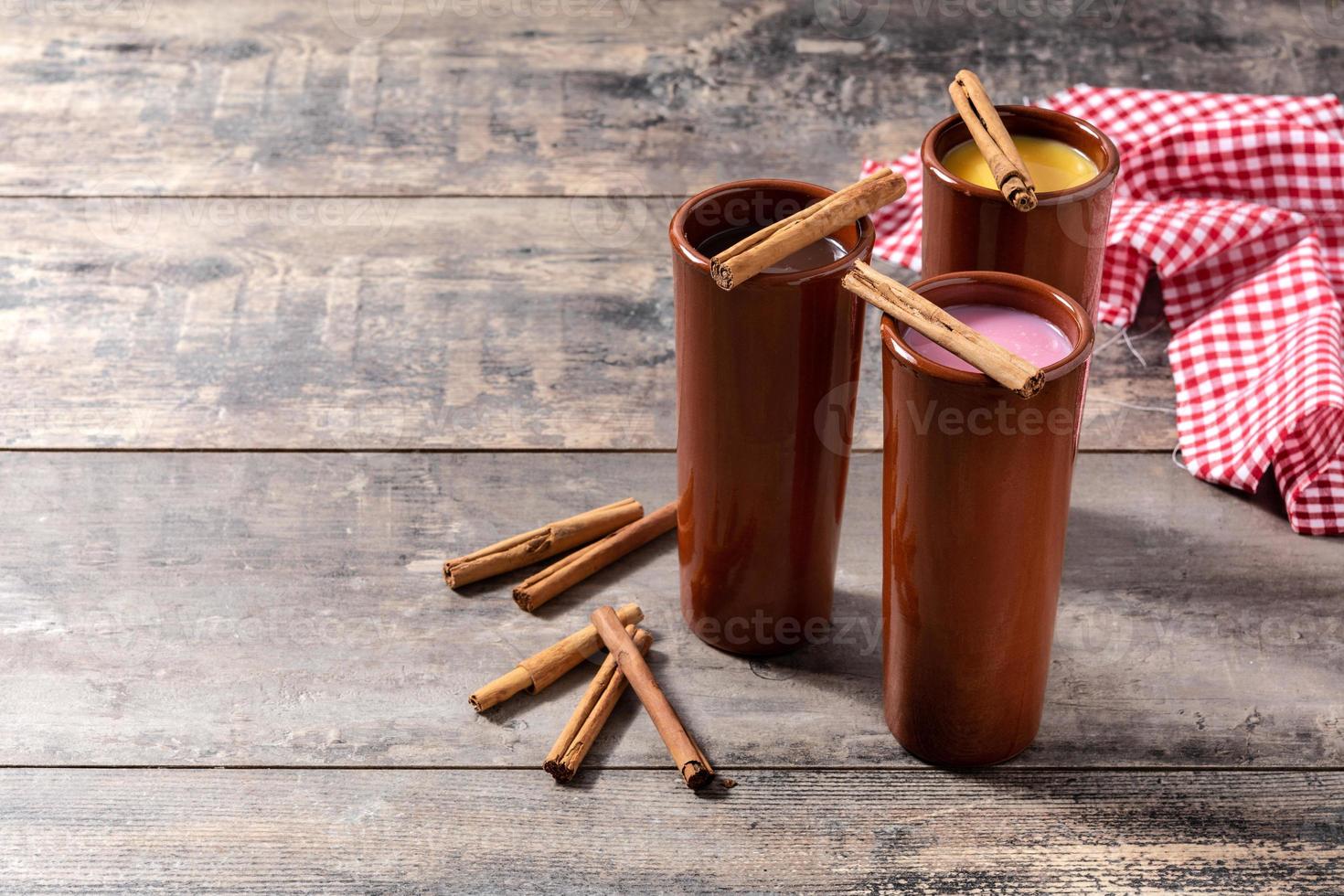 Traditional Mexican atole drink photo