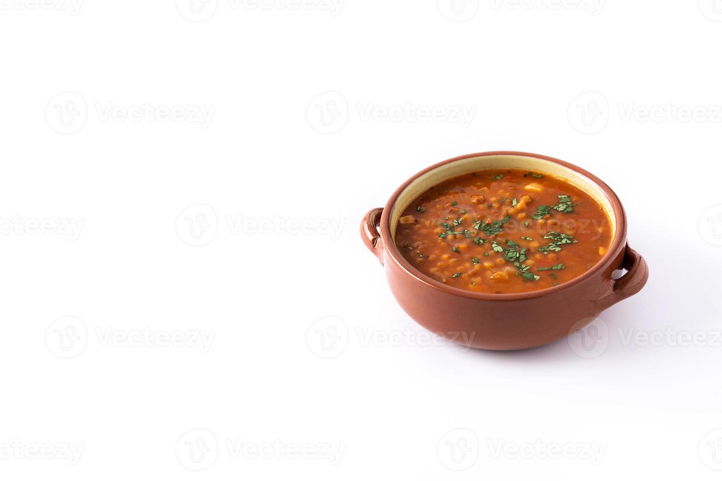 Red lentil soup photo