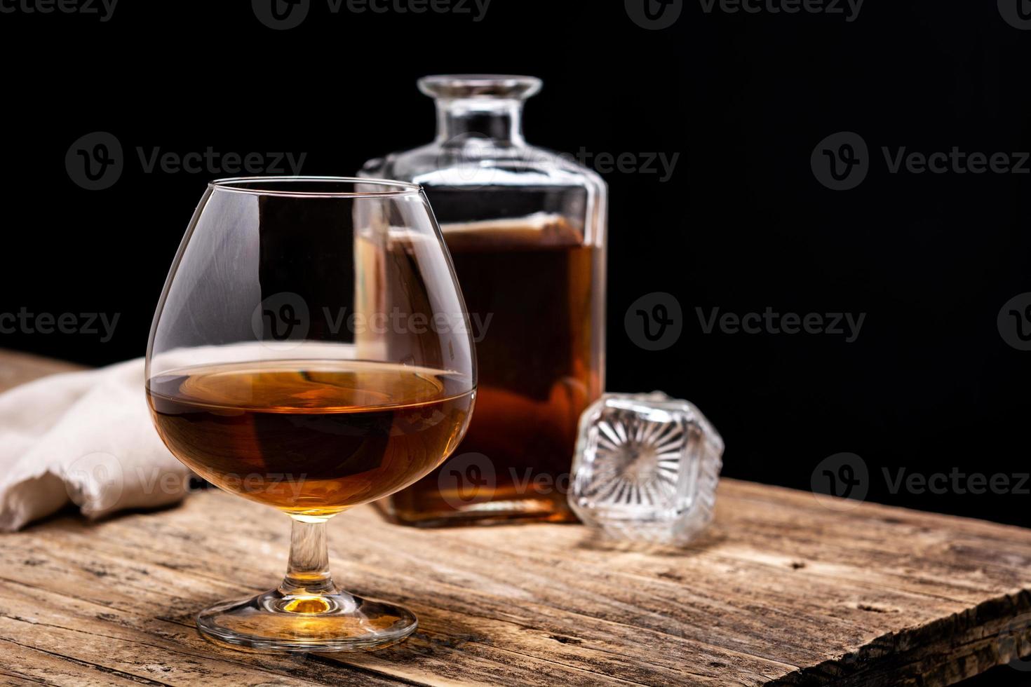 Cognac or whiskey drink photo