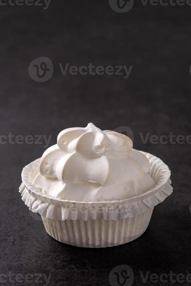 Meringue whipped cream photo