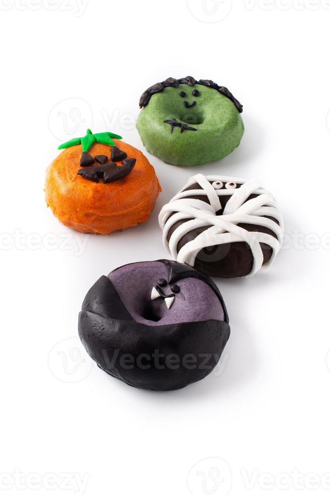 Assortmen of Halloween donuts photo