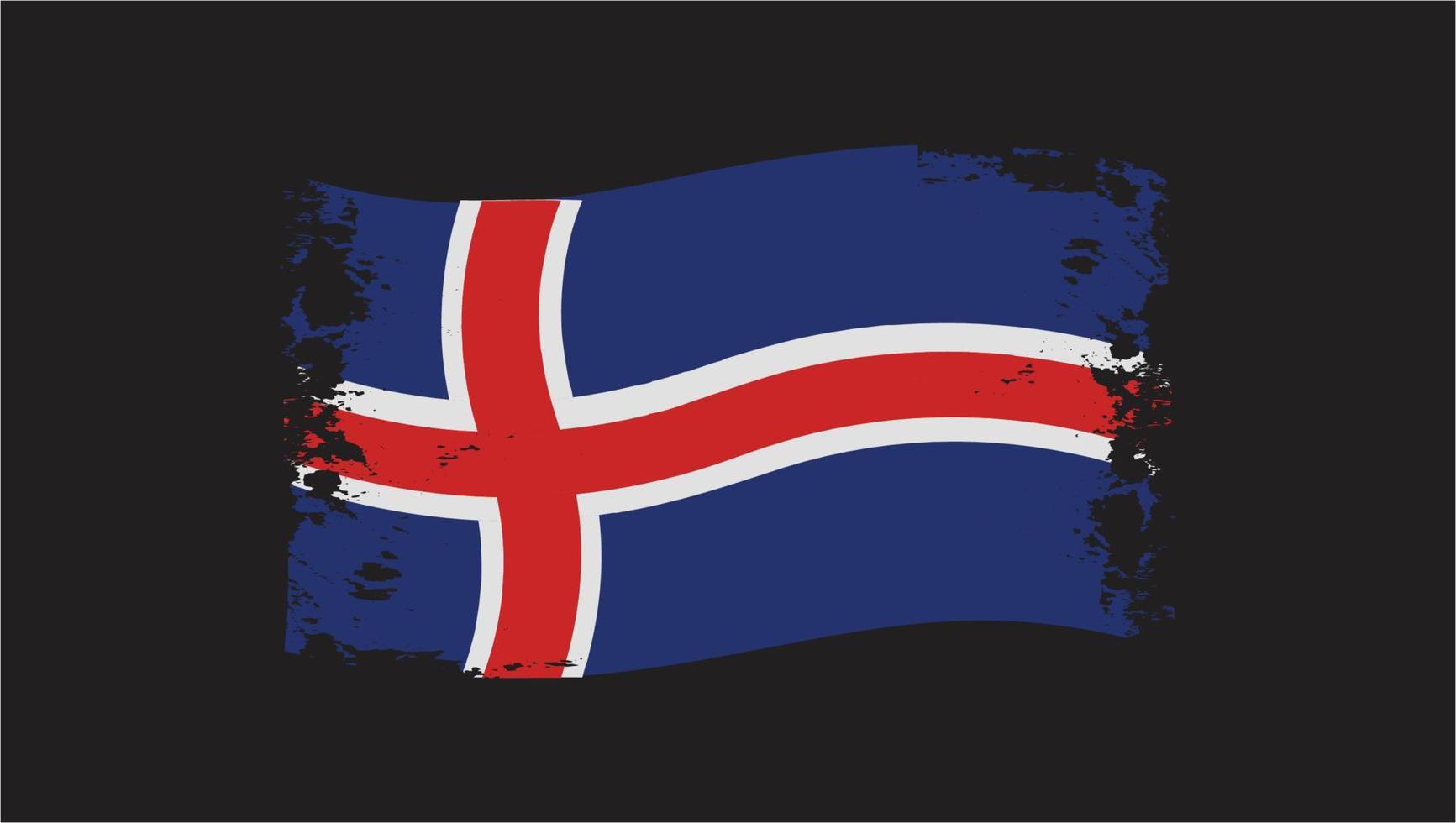 Iceland Wavy Flag Independence And National Day vector