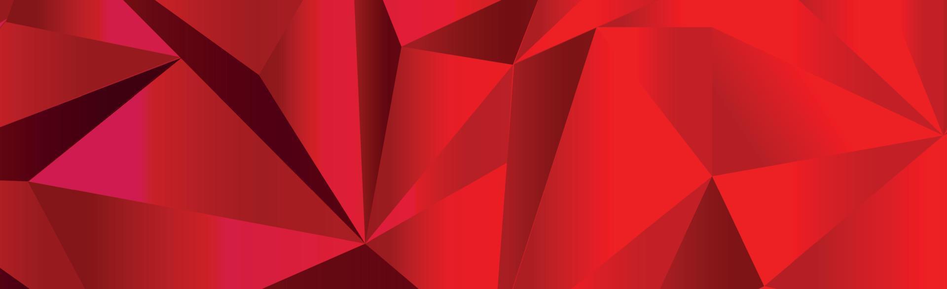 Abstract red gradient triangles of different sizes - Vector