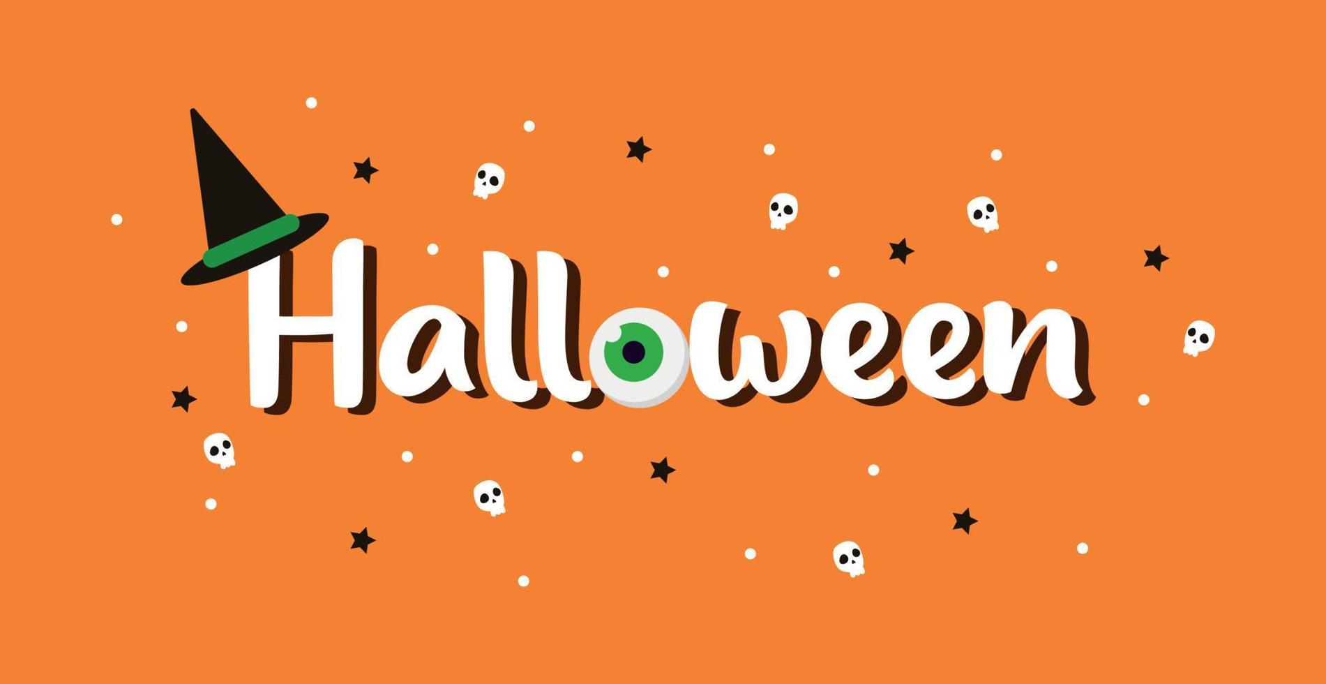 Halloween colorful bright web banner congratulation - Vector
