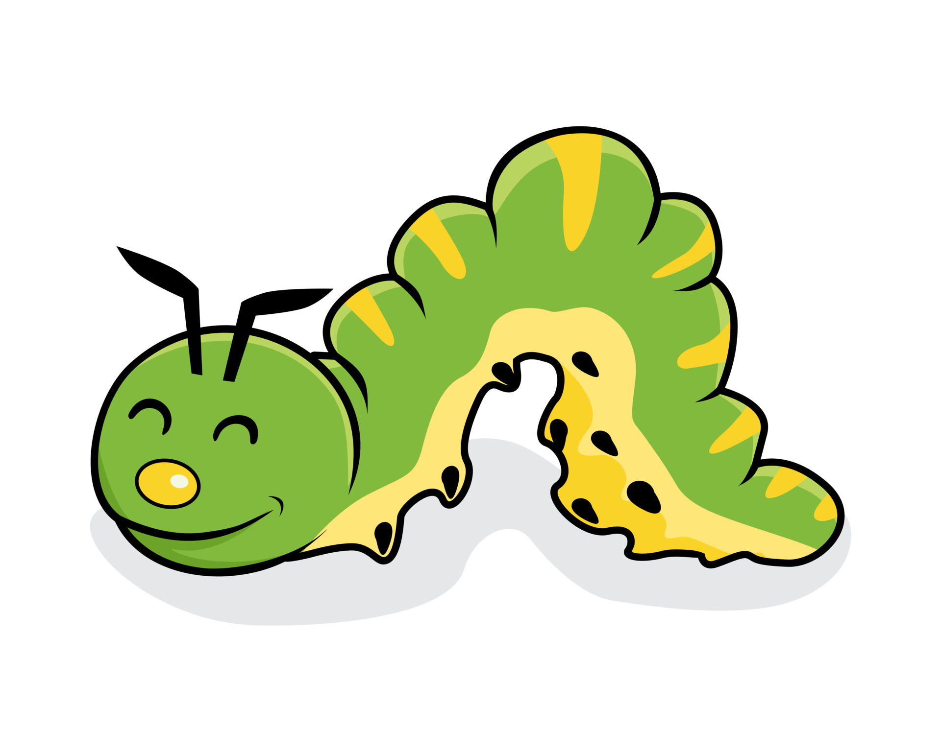 Caterpillar Cartoon Illustrations 3607594 Vector Art at Vecteezy