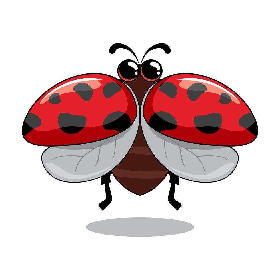 ladybug cartoon cute ilustraciones vector