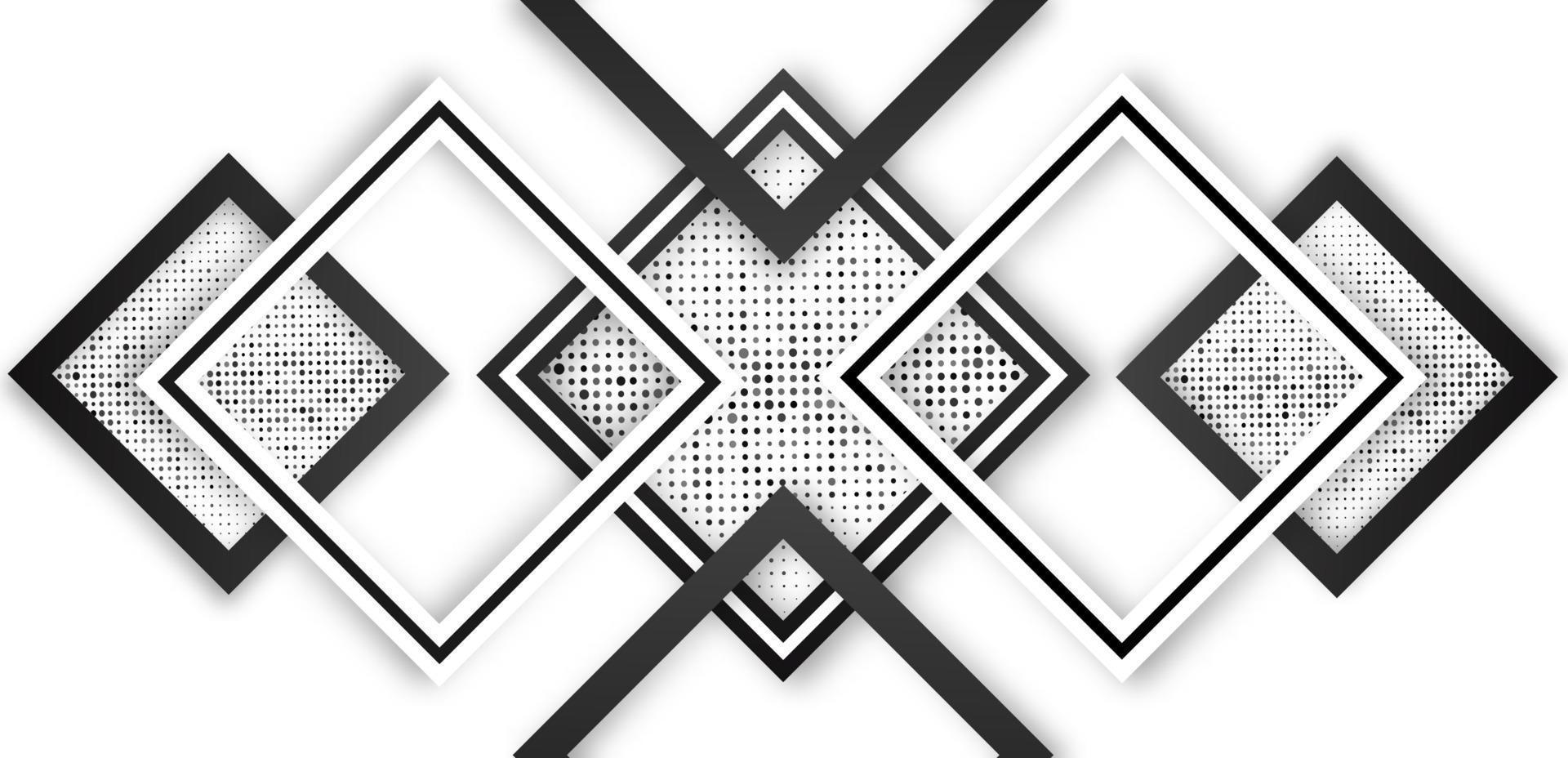 luxury black and white rectangle background vector