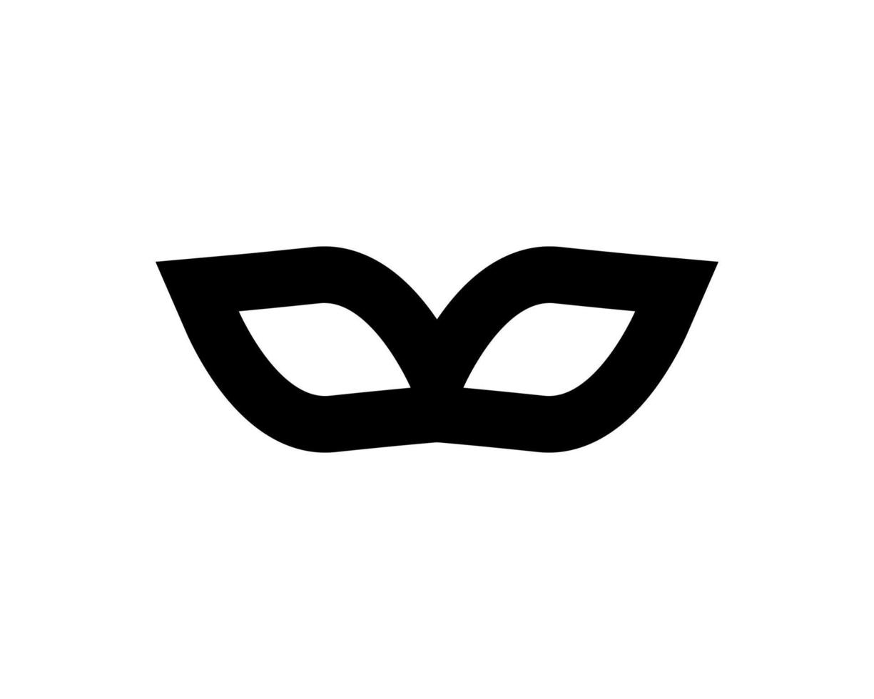 icono de línea de máscara de ojo, signo de vector de contorno, pictograma de estilo lineal aislado en blanco. símbolo de la bola de mascarada, ilustración del logotipo. trazo editable