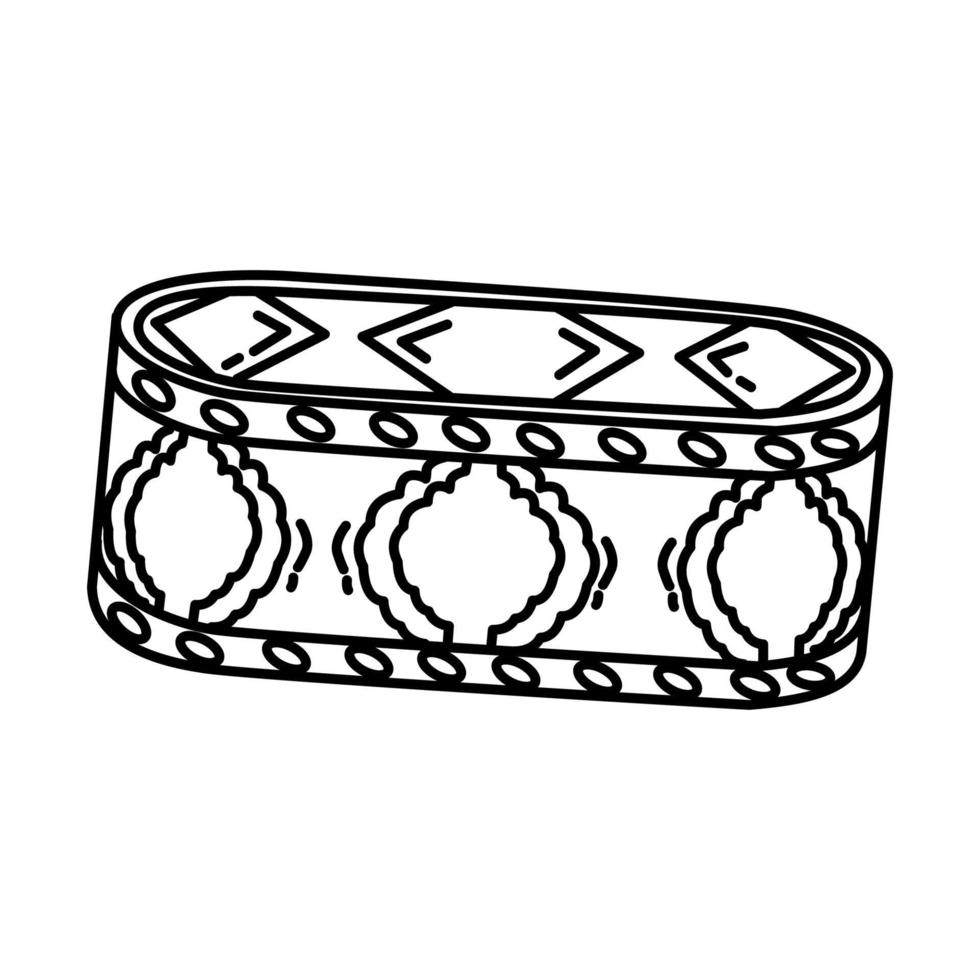 Box of The Soil from The Prophet Muhammad's Tomb Icon. Doodle Hand Drawn or Outline Icon Style vector