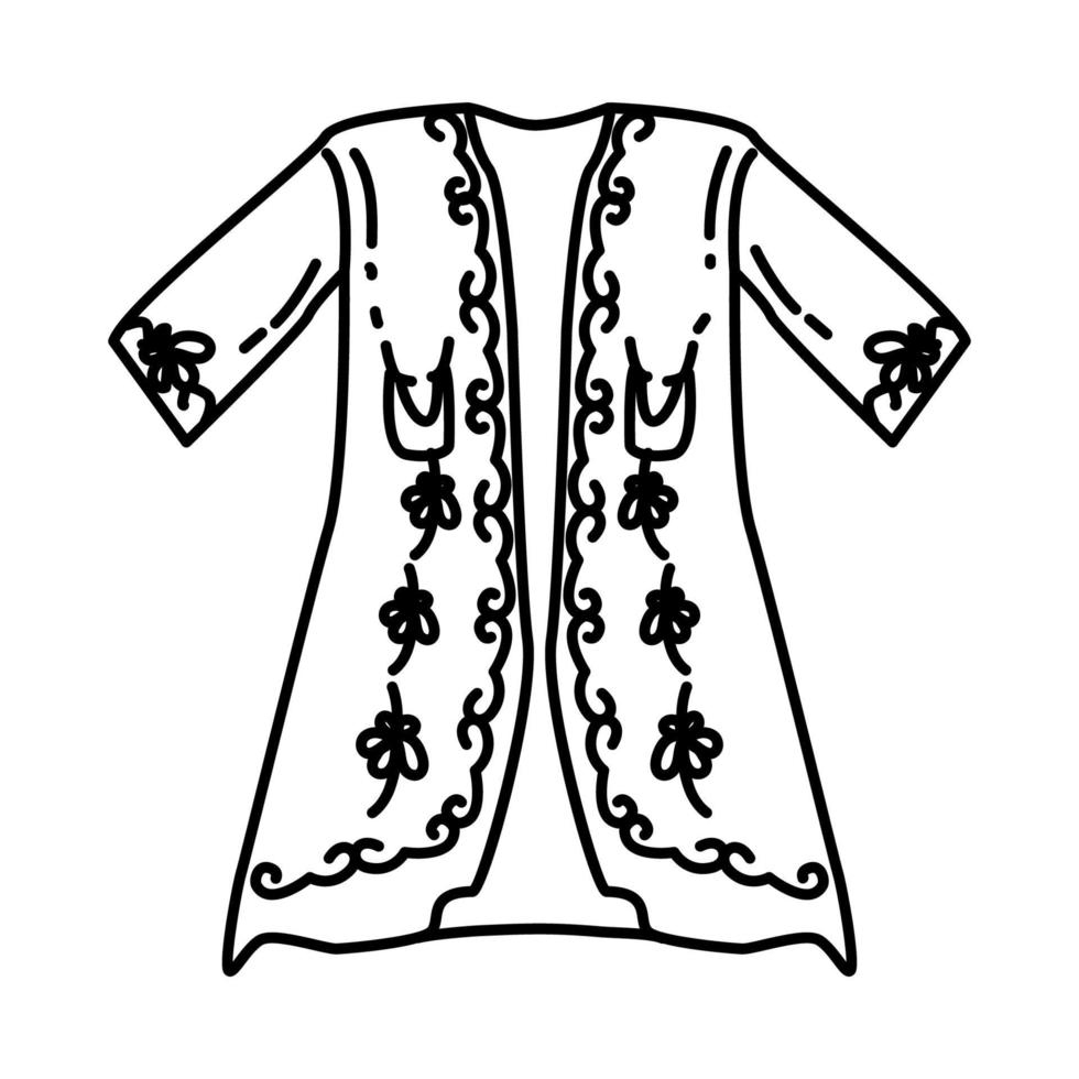 Ottoman Sultans Robe Icon. Doodle Hand Drawn or Outline Icon Style vector