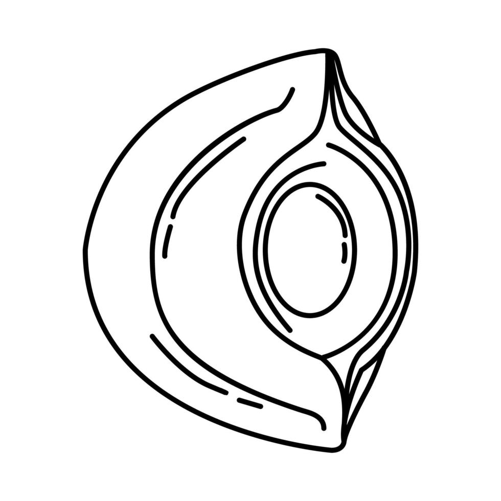 Hajar Aswad Icon. Doodle Hand Drawn or Outline Icon Style vector