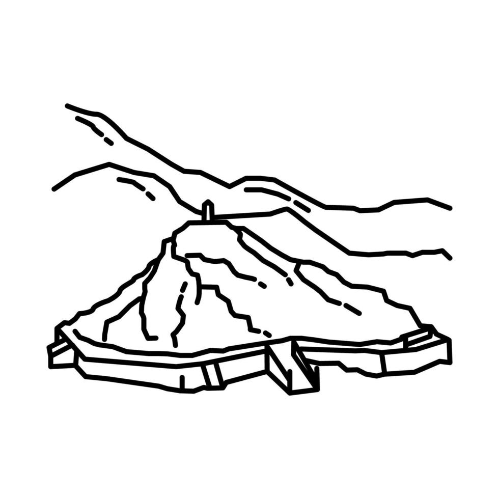 Mount Arafat Icon. Doodle Hand Drawn or Outline Icon Style vector