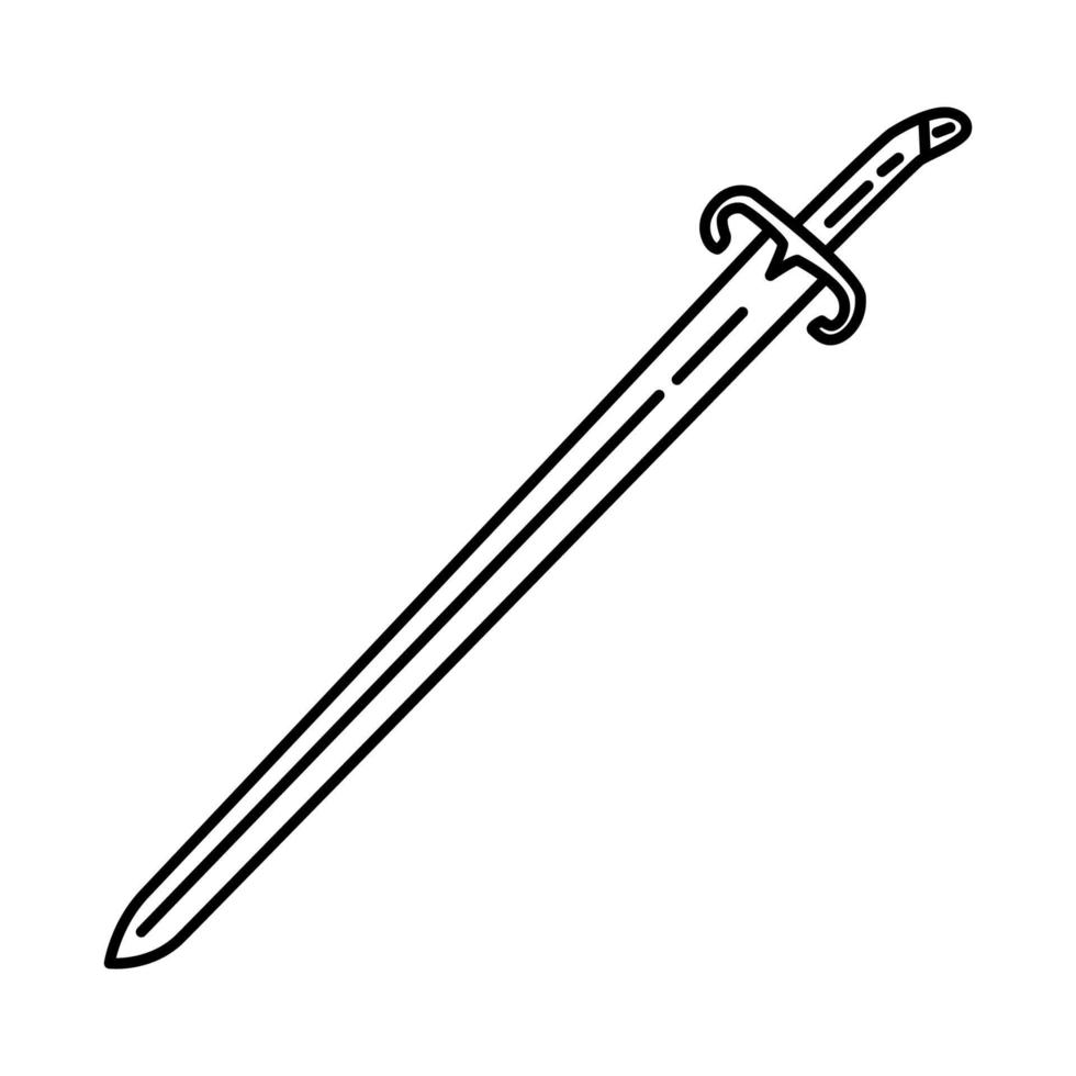 Historical Sword of Umar ibn al-Khittab Icon. Doodle Hand Drawn or Outline Icon Style vector