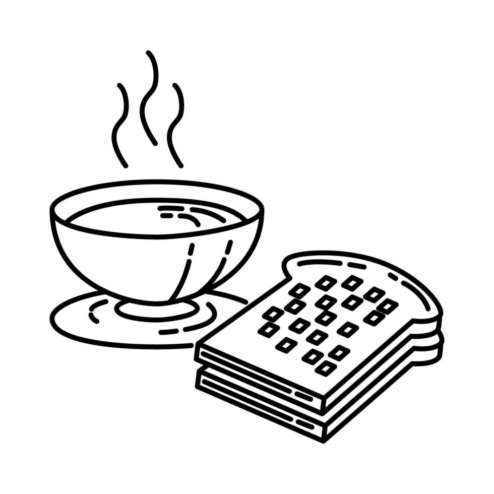 Ramadan Iftar Icon. Doodle Hand Drawn or Outline Icon Style vector