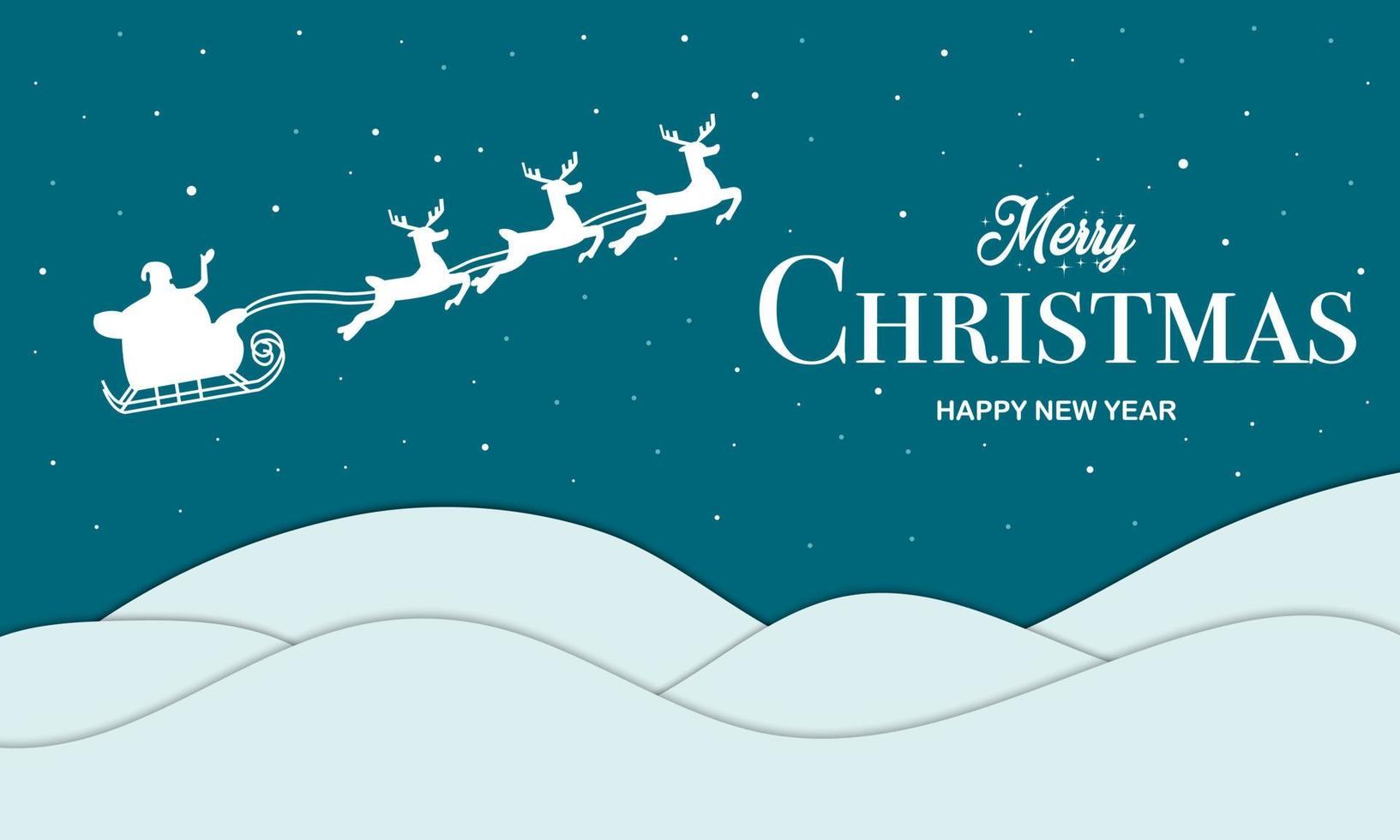 Merry Christmas Happy New Year Banner Template vector