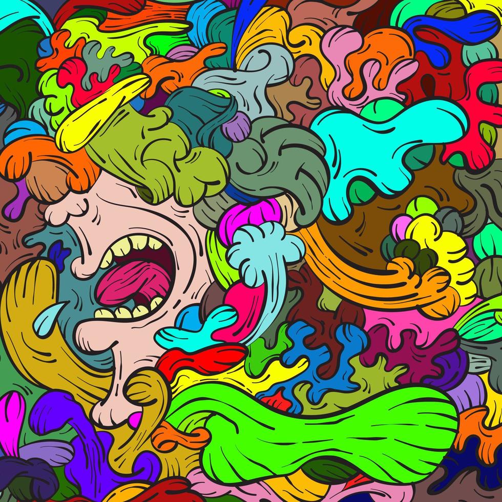 colores festivos de vector de fondo abstracto doodle