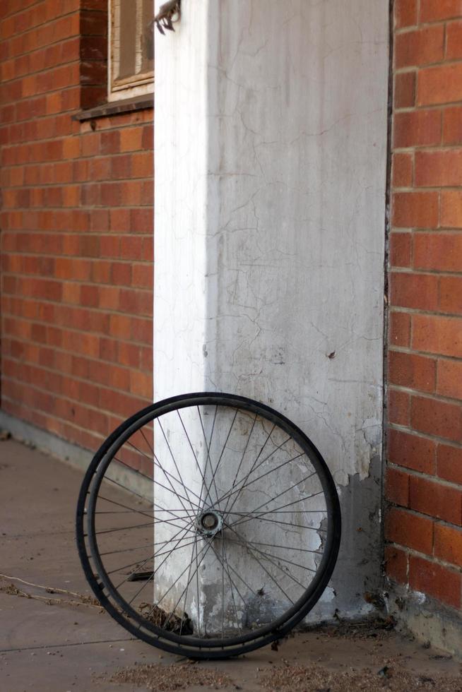 Abandoned Wheelchair Wheel photo