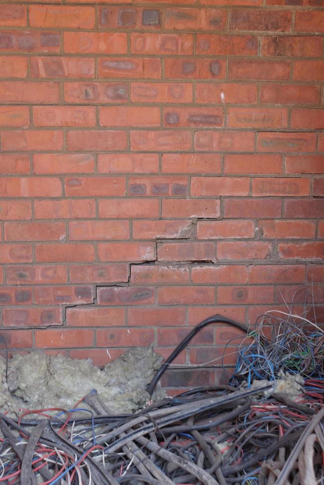 Brick Wall and Cables photo