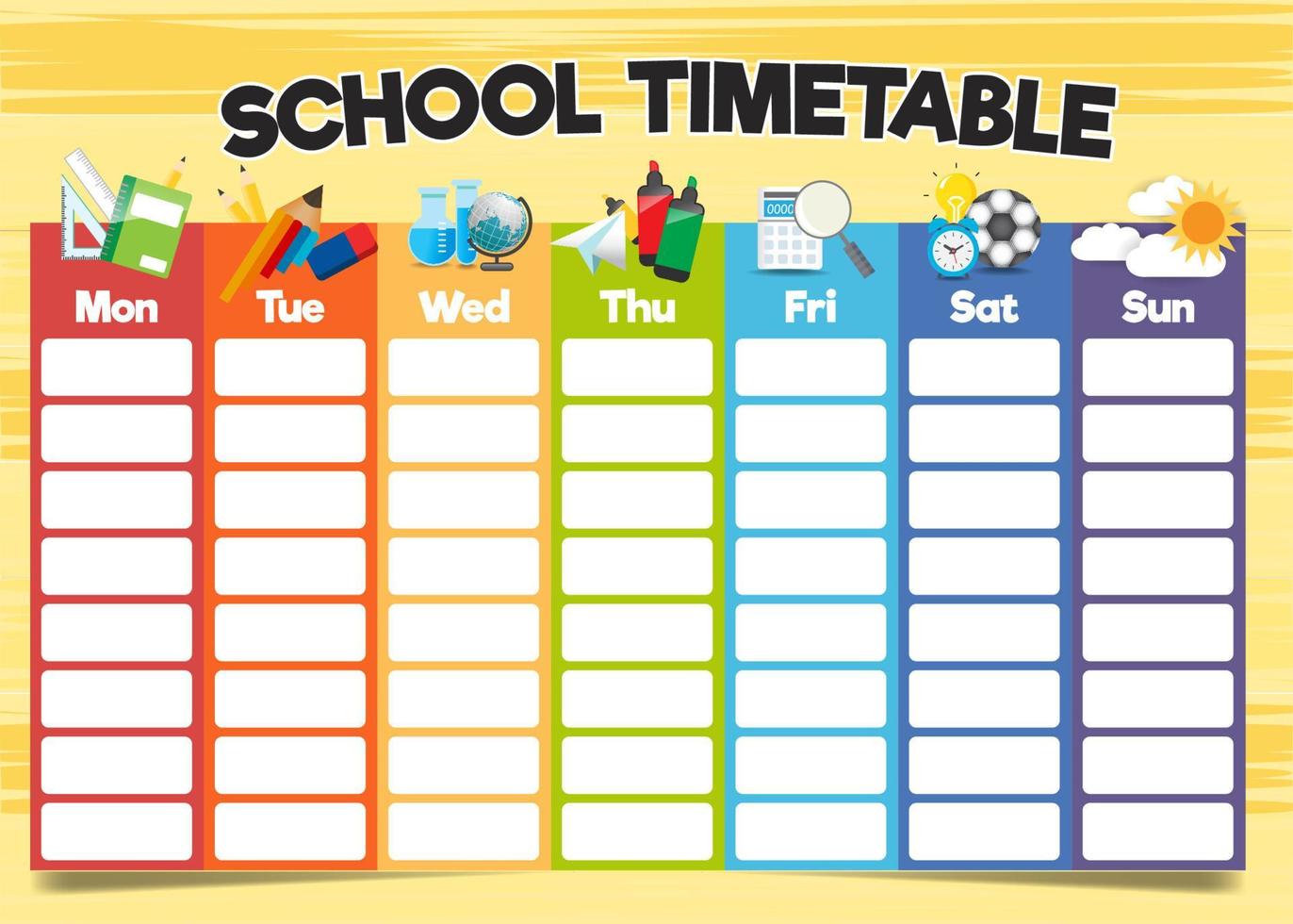 presentation of school time table